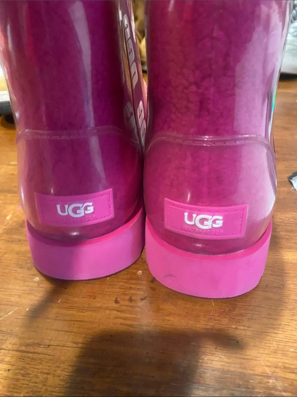 UGG Kids Hot Pink Waterproof Rain Boots